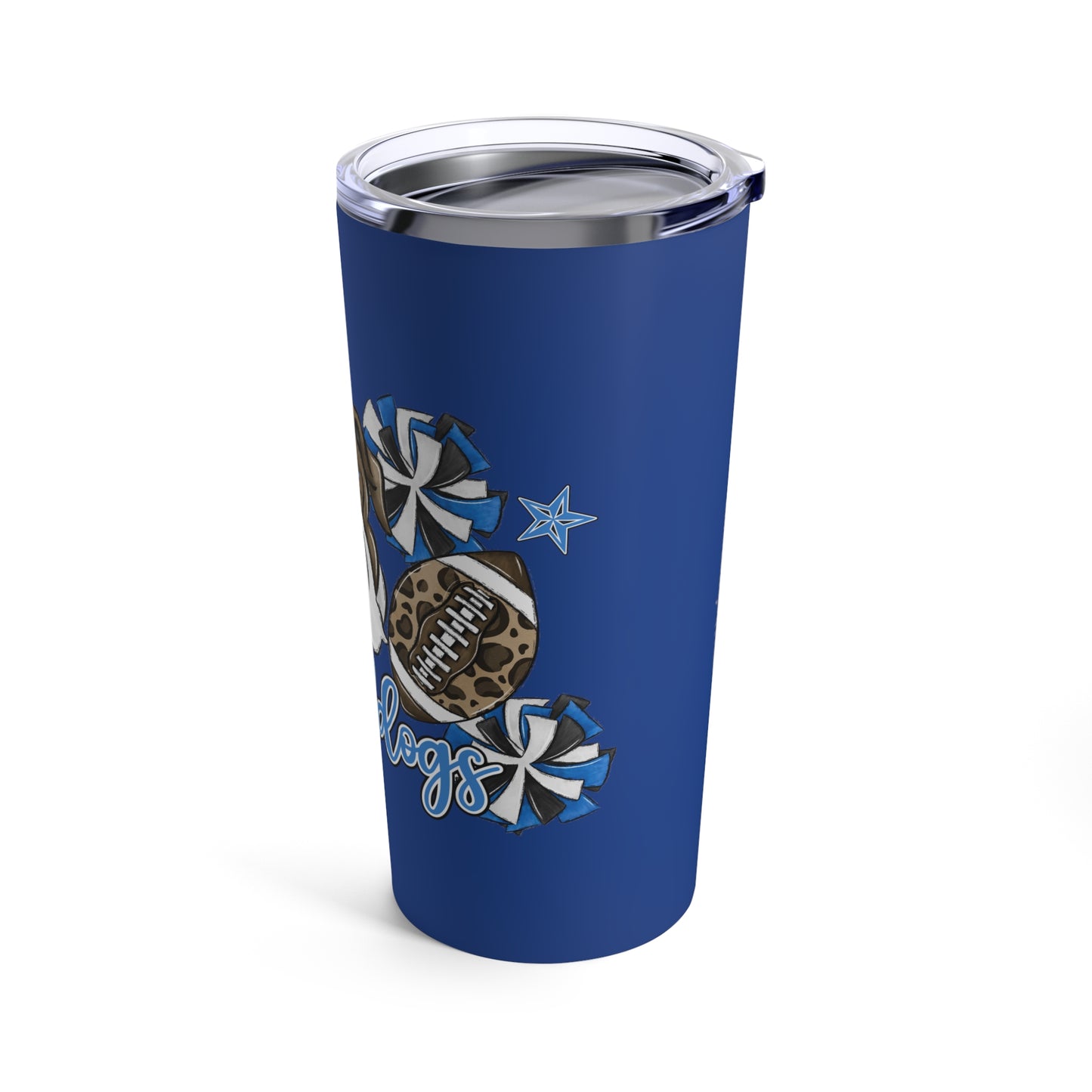 Bulldogs-Drinkware Football Graphic - Tumbler, 20 oz