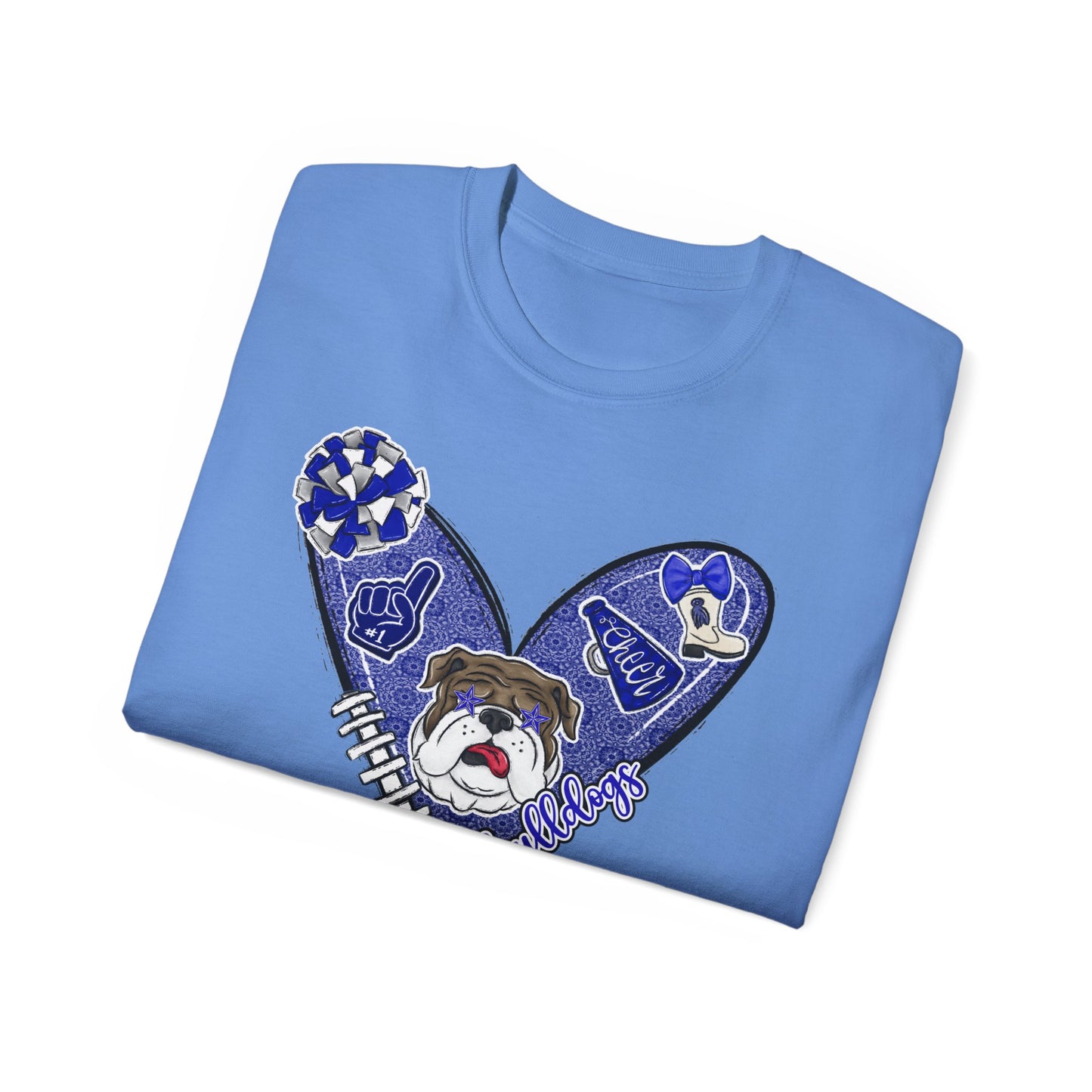 Bulldogs-Apparel Cheer Heart - Unisex Ultra Cotton Tee