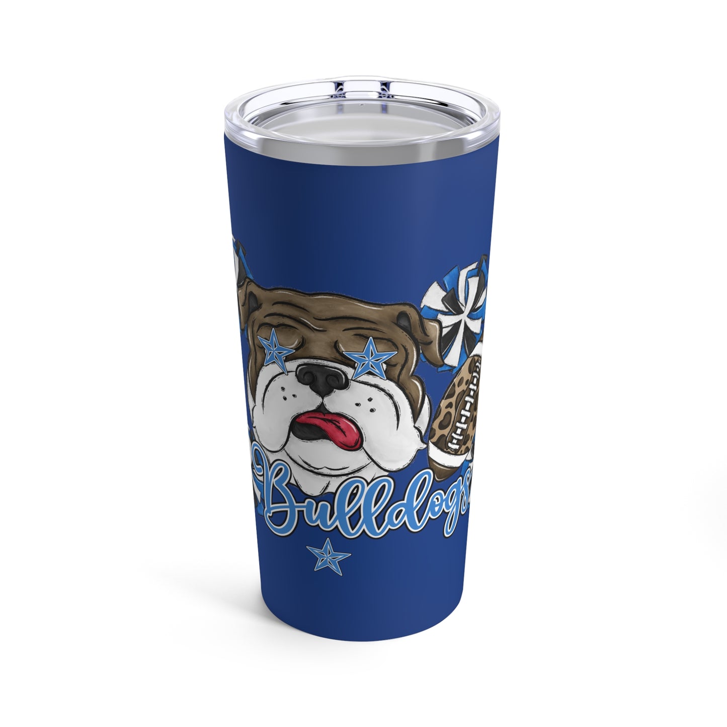 Bulldogs-Drinkware Football Graphic - Tumbler, 20 oz