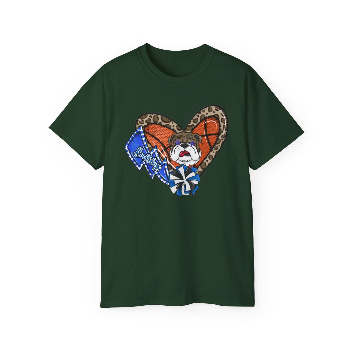 Bulldogs-Apparel Basketball Heart - Unisex Ultra Cotton Tee