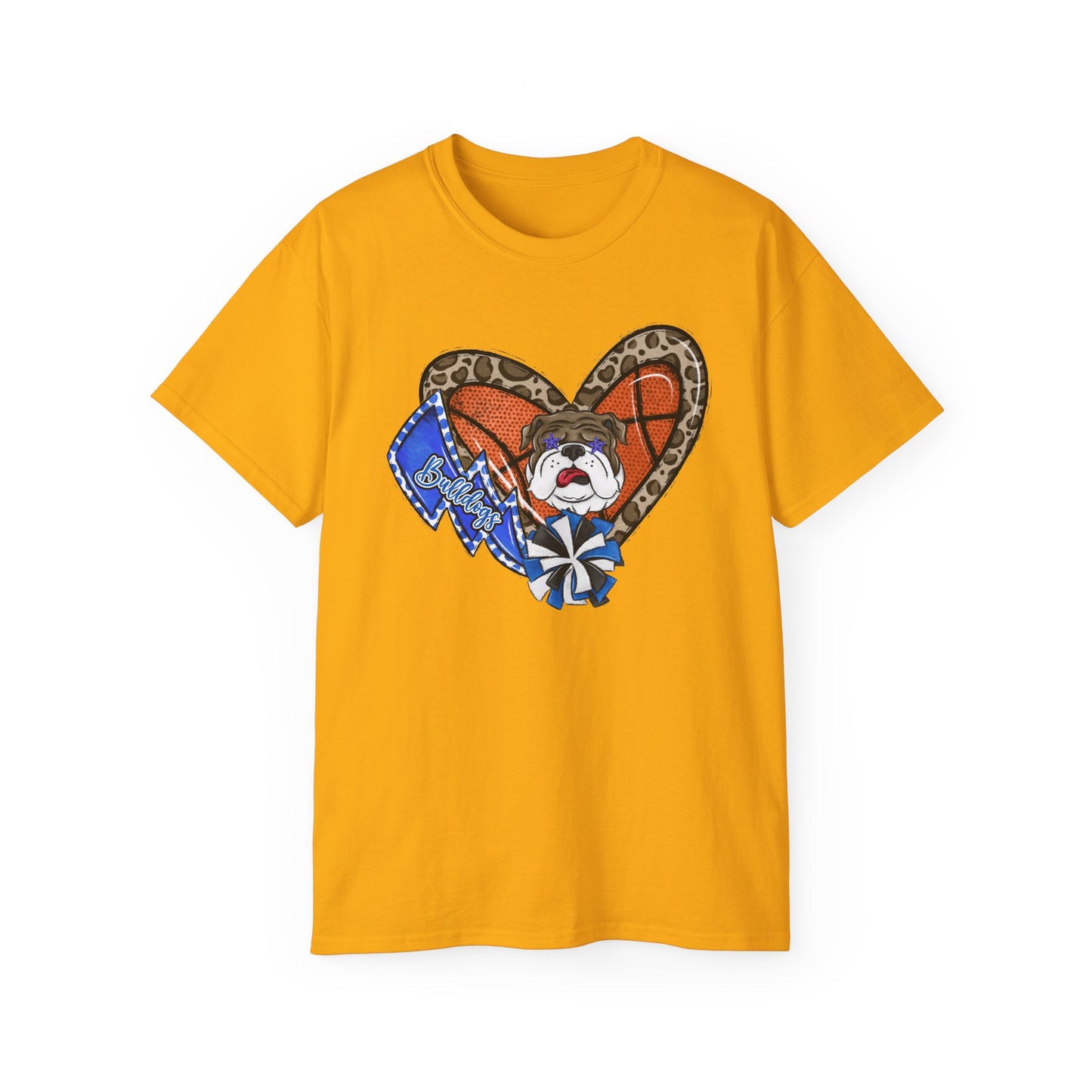 Bulldogs-Apparel Basketball Heart - Unisex Ultra Cotton Tee