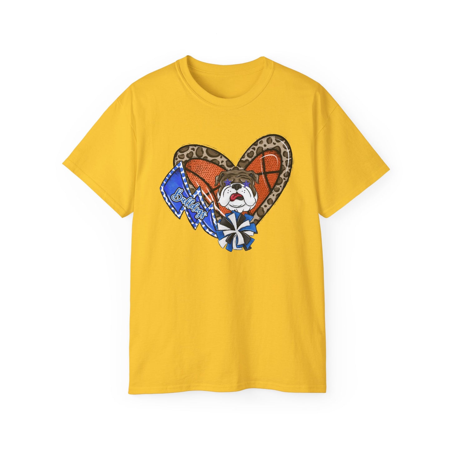 Bulldogs-Apparel Basketball Heart - Unisex Ultra Cotton Tee