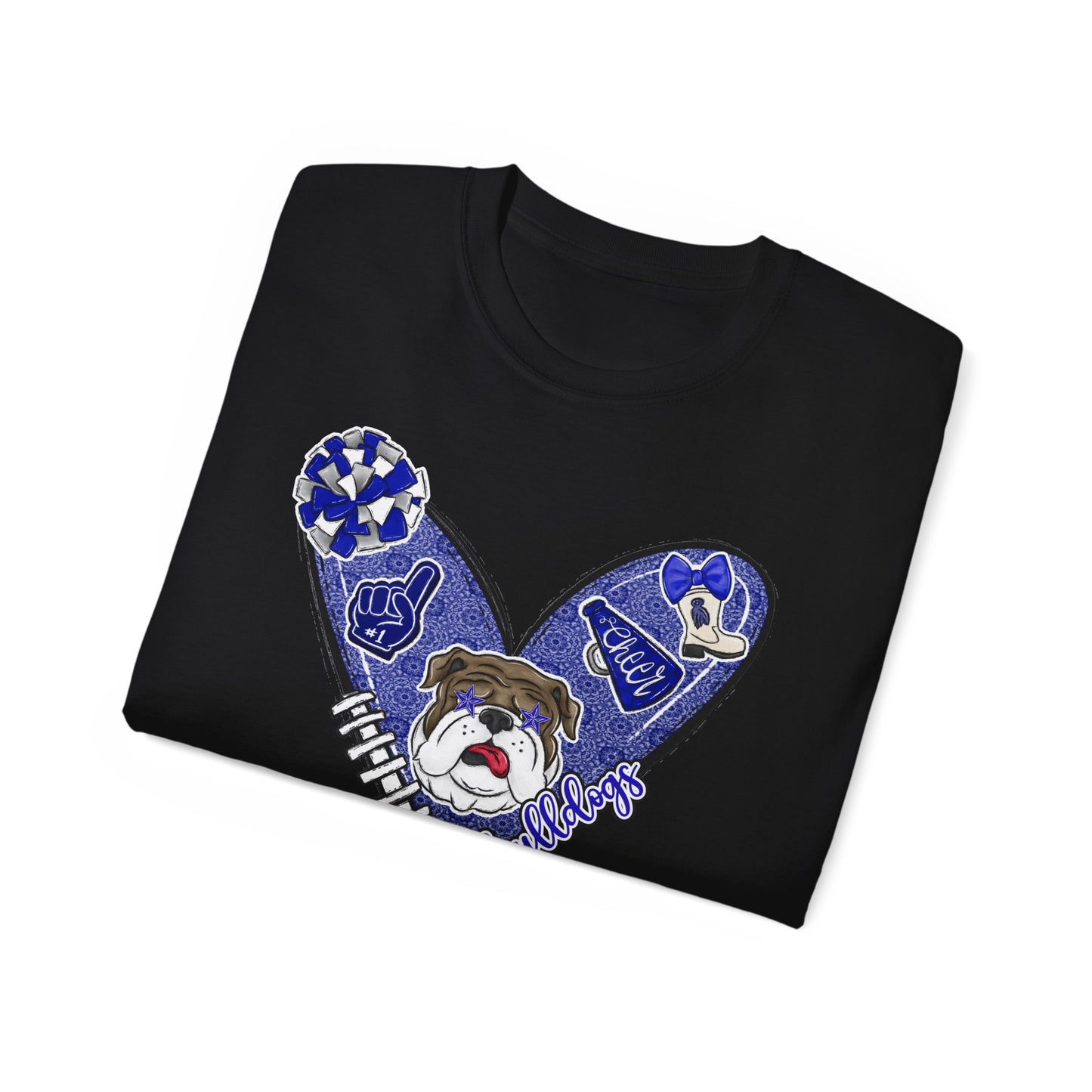 Bulldogs-Apparel Cheer Heart - Unisex Ultra Cotton Tee