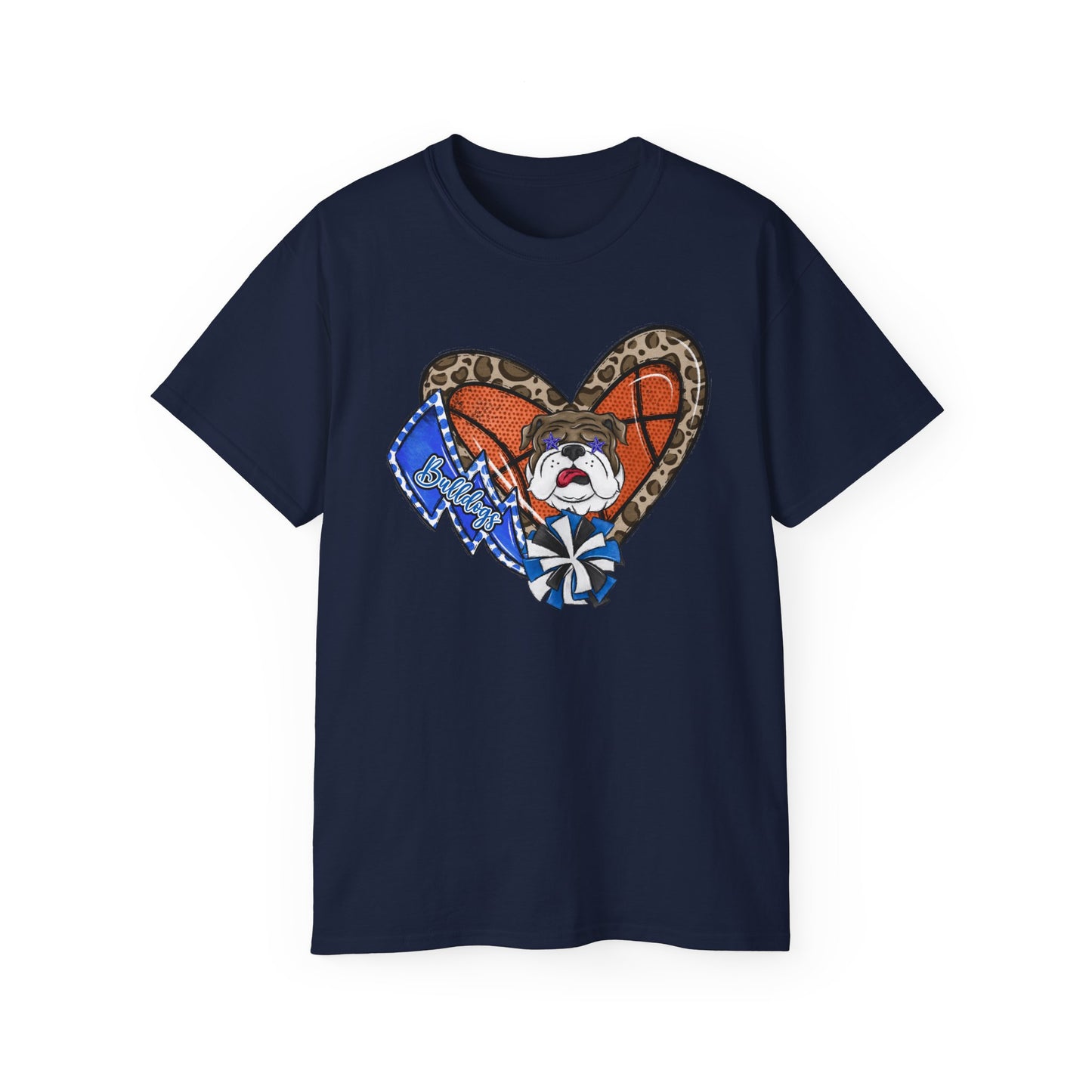 Bulldogs-Apparel Basketball Heart - Unisex Ultra Cotton Tee