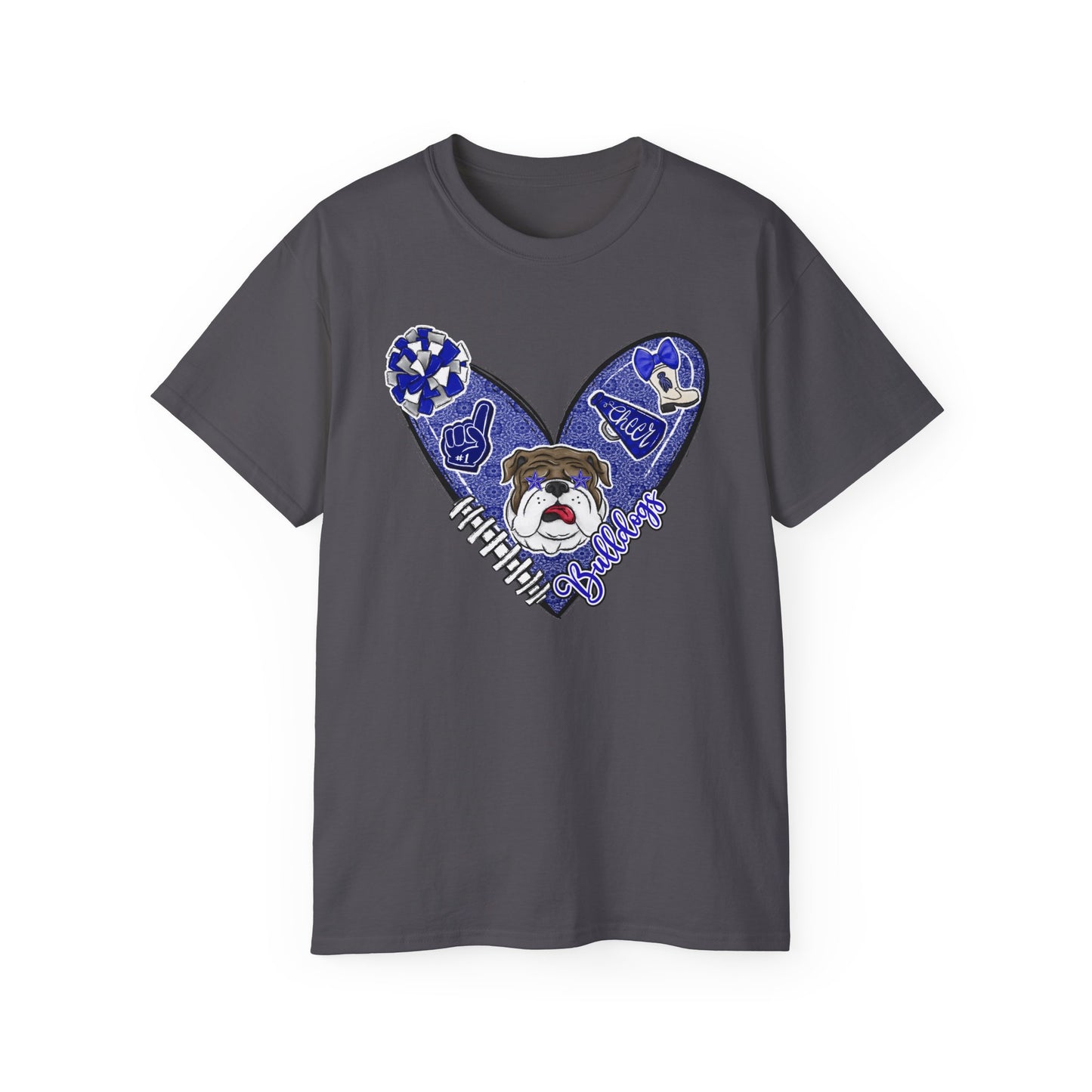 Bulldogs-Apparel Cheer Heart - Unisex Ultra Cotton Tee