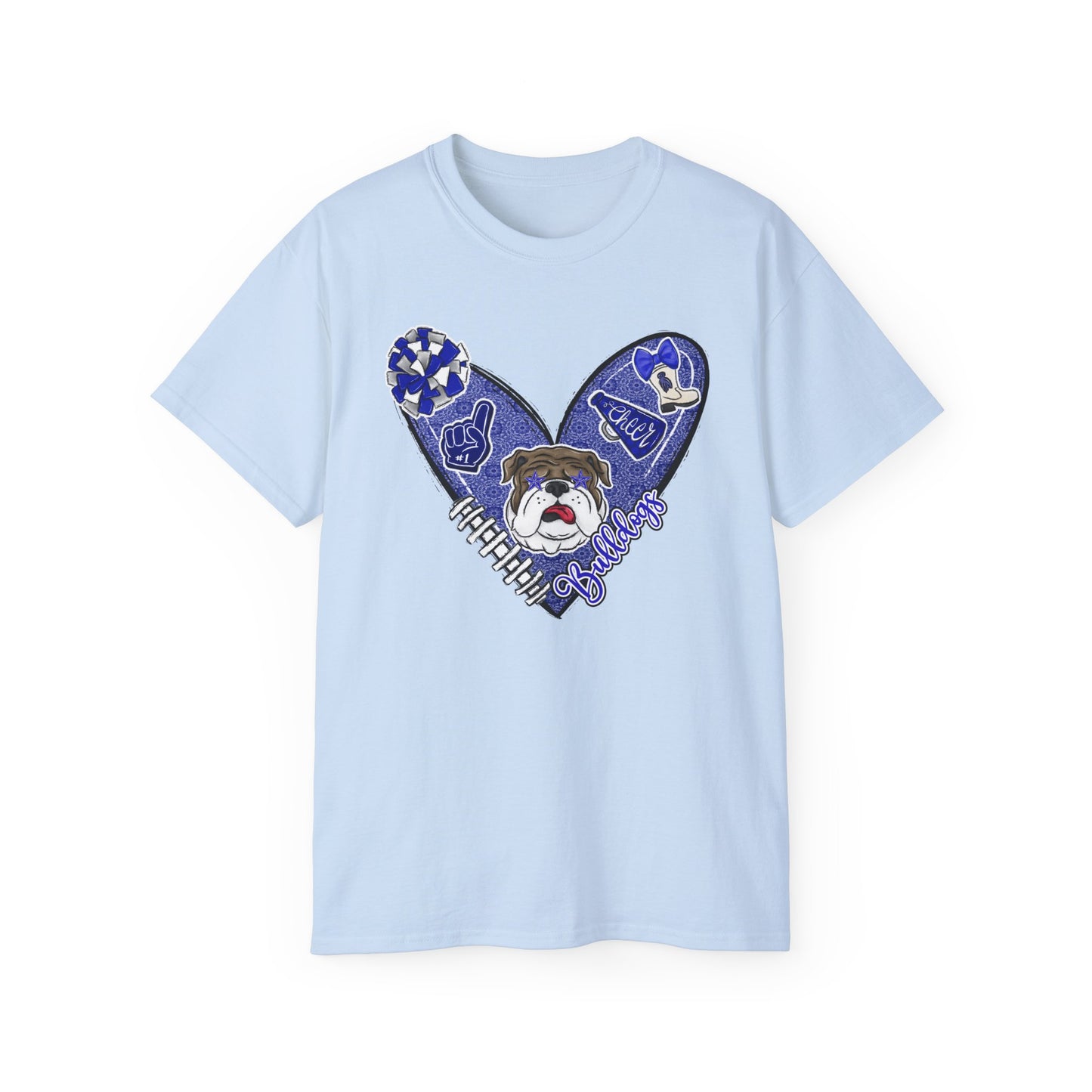 Bulldogs-Apparel Cheer Heart - Unisex Ultra Cotton Tee