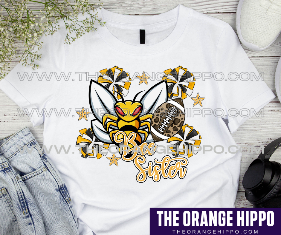 Bees-Mascot Football Brother & Sister - PNG Digital