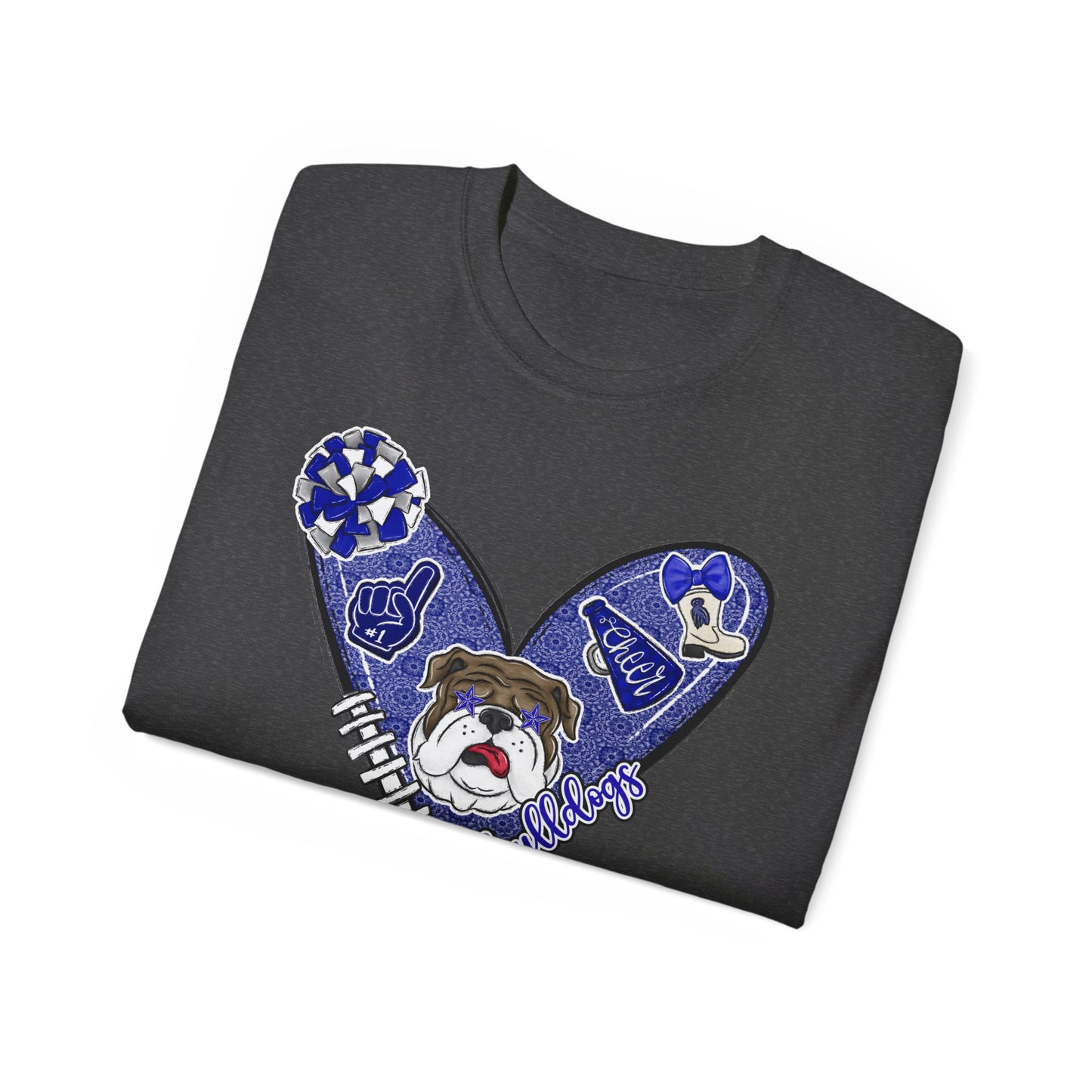 Bulldogs-Apparel Cheer Heart - Unisex Ultra Cotton Tee