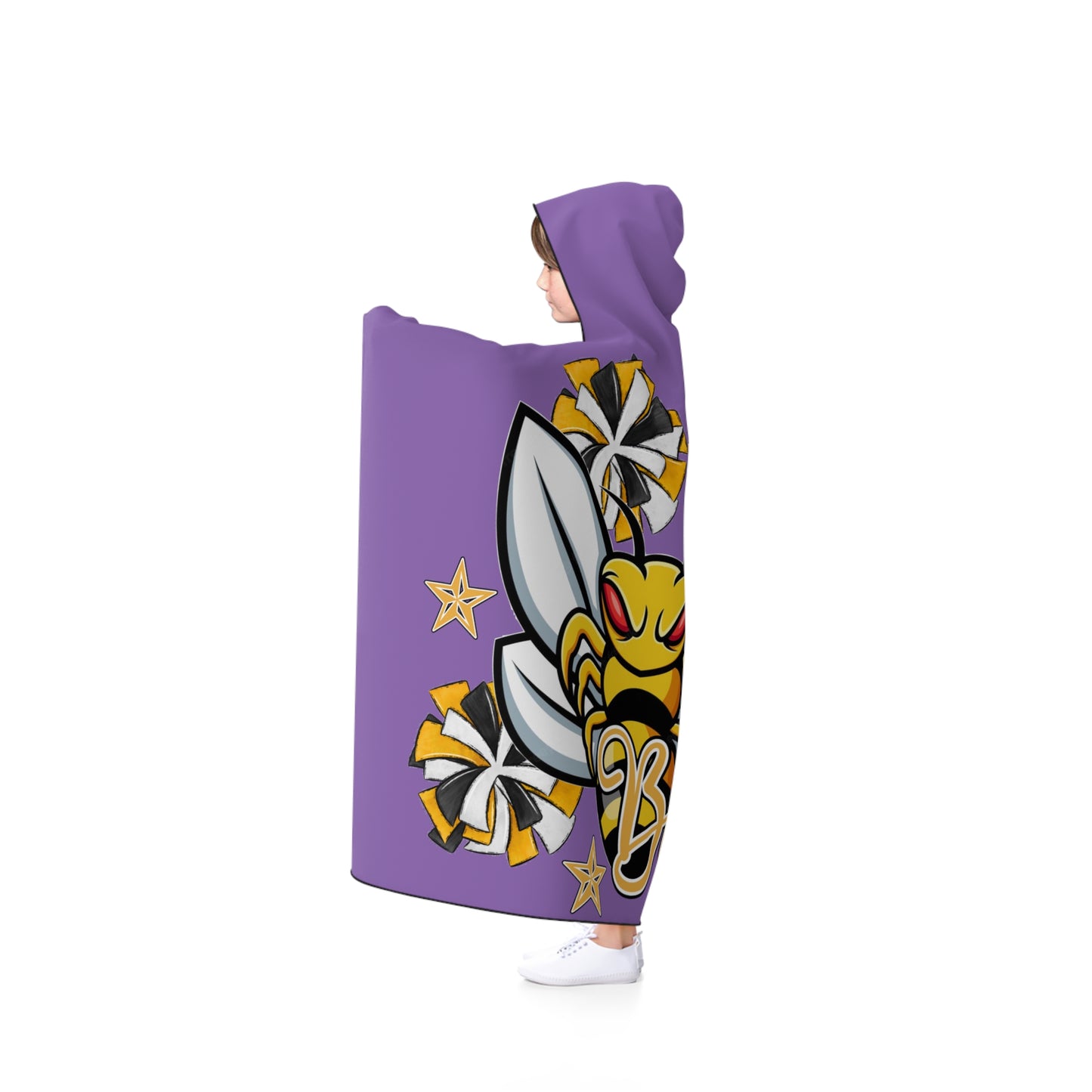 Bees-Apparel Bees Football- Hooded Blanket