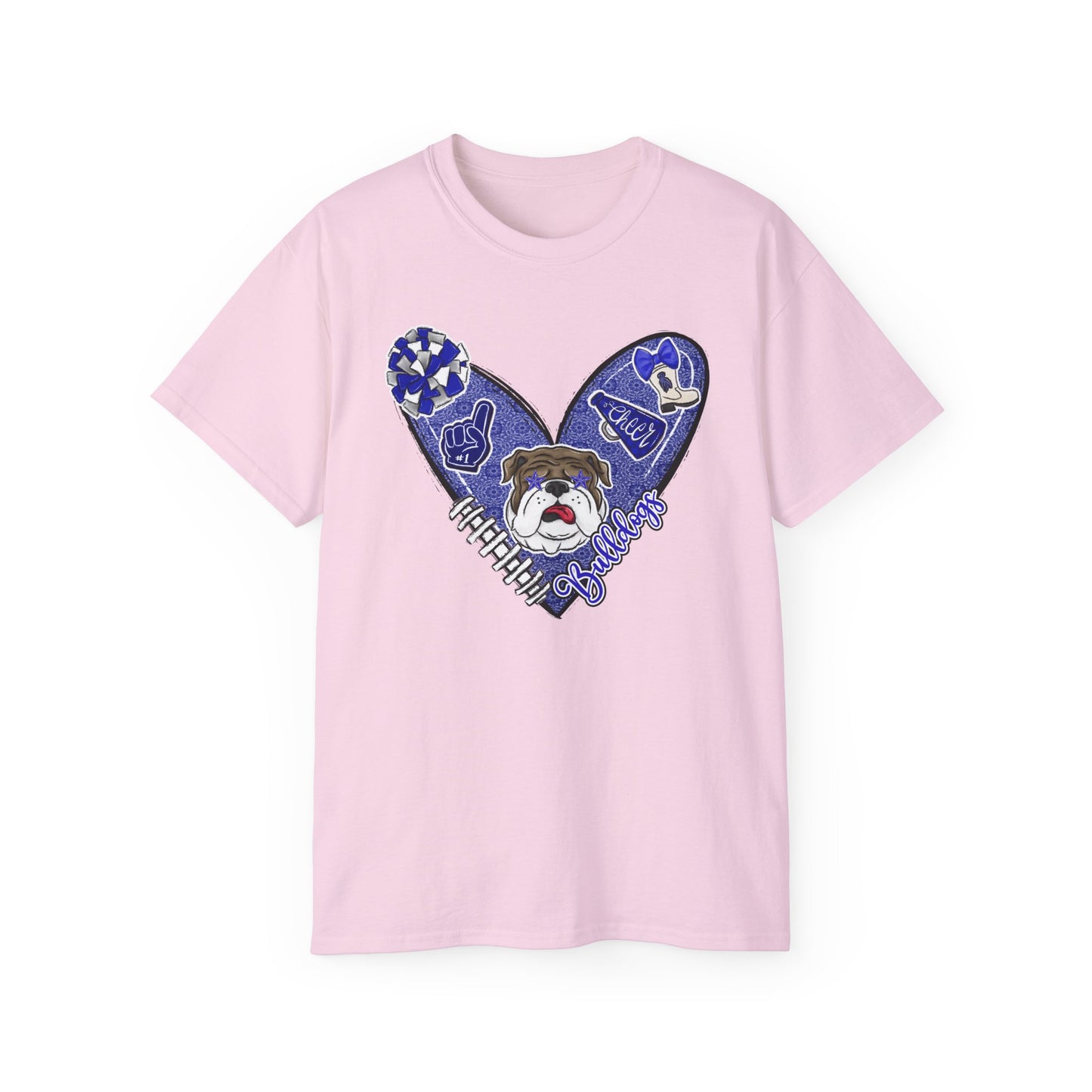 Bulldogs-Apparel Cheer Heart - Unisex Ultra Cotton Tee