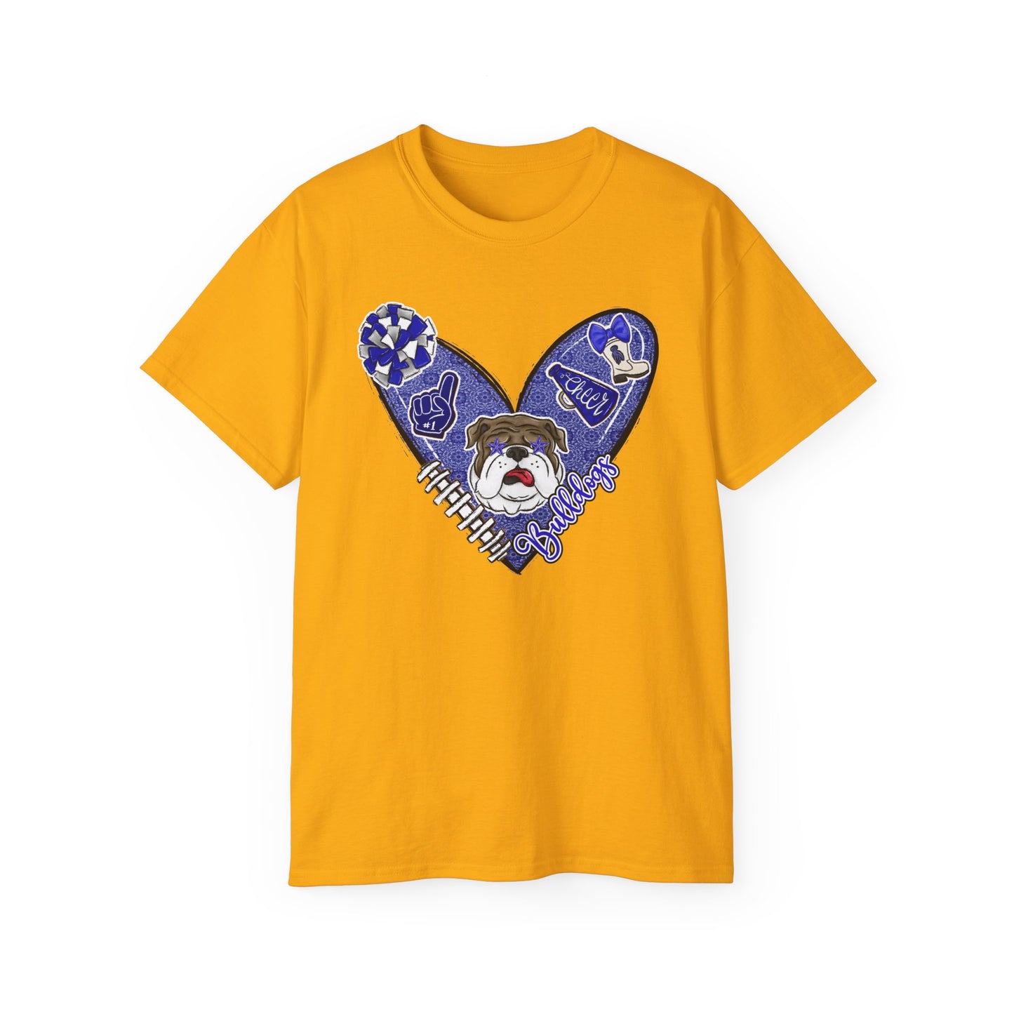 Bulldogs-Apparel Cheer Heart - Unisex Ultra Cotton Tee